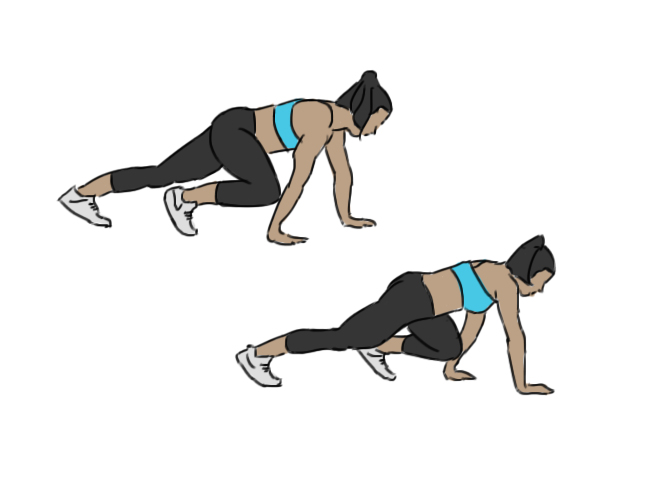 Bear crawls