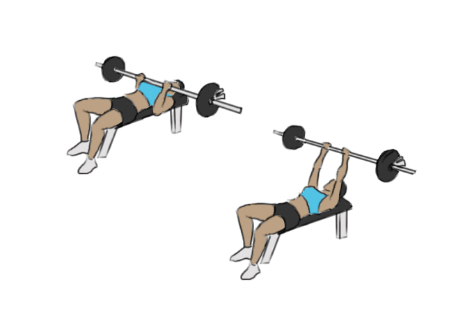 Close-grip barbell bench press