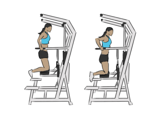 Assisted triceps dips