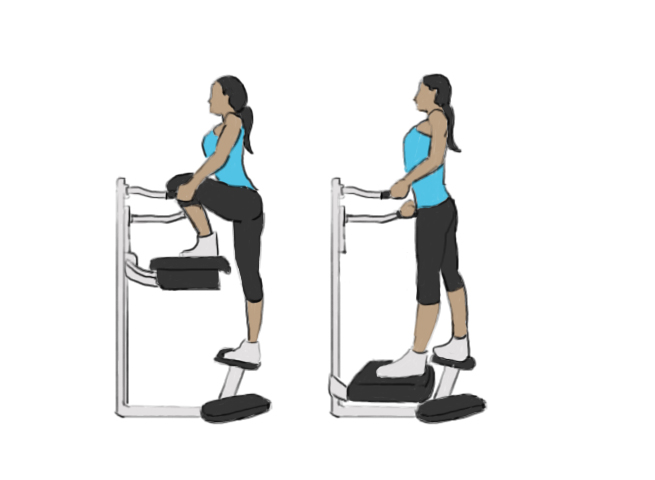 Glutes press on gravitron