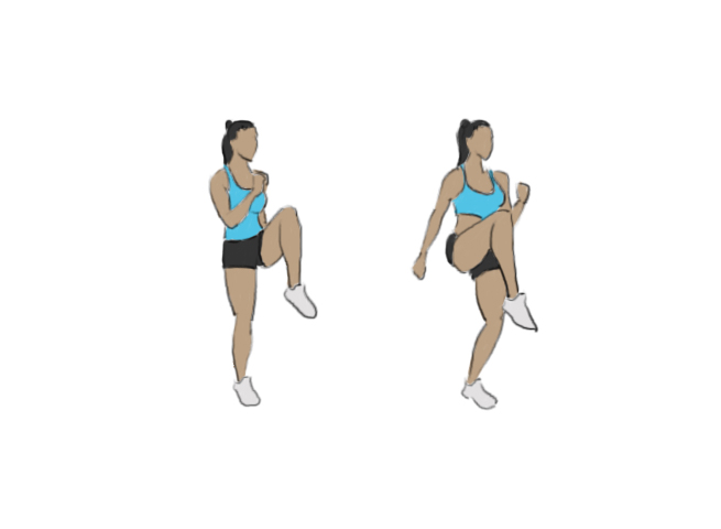 High knees run