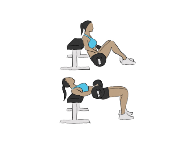 Barbell hip thrust - GoFitnessPlan