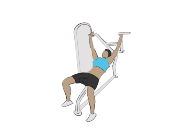 Incline chest press machine