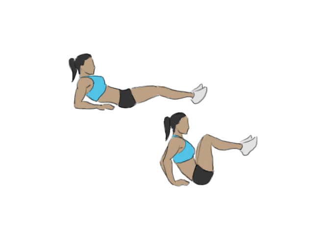 Leg pull-in knee-ups - GoFitnessPlan