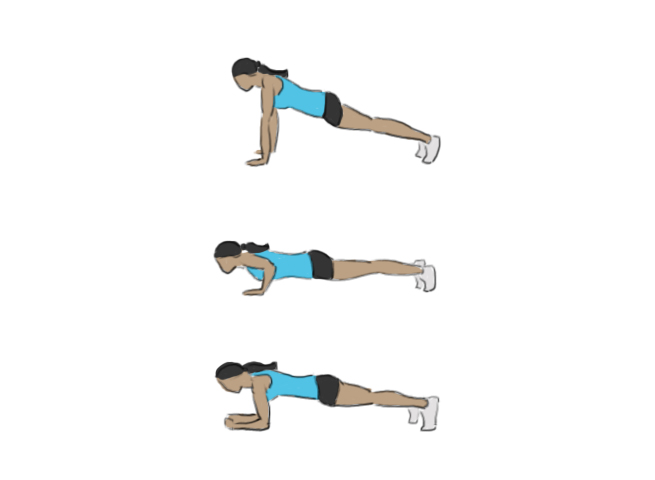 Push-up to plank