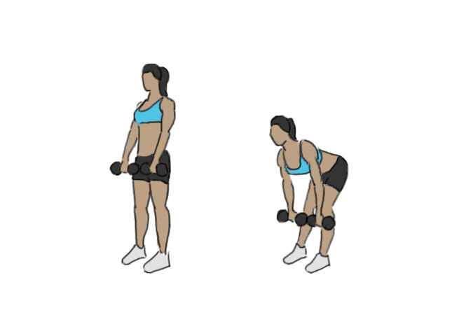 Dumbbell discount romanian deadlift
