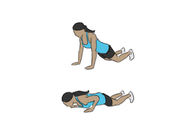 Triceps knee push-ups