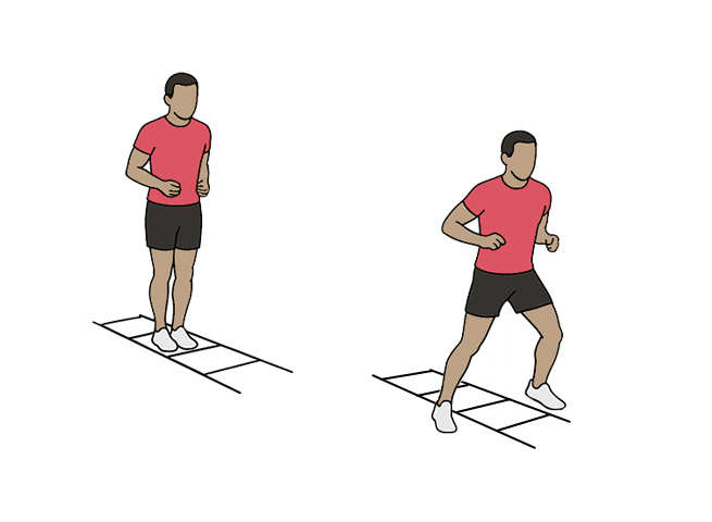 Agility ladder in and outs