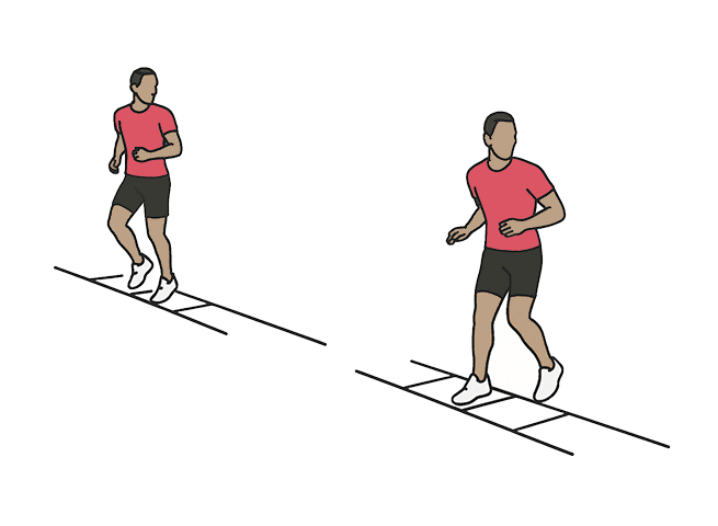 Agility ladder side steps
