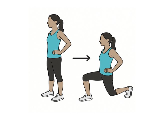 Backward lunges / Reverse lunges