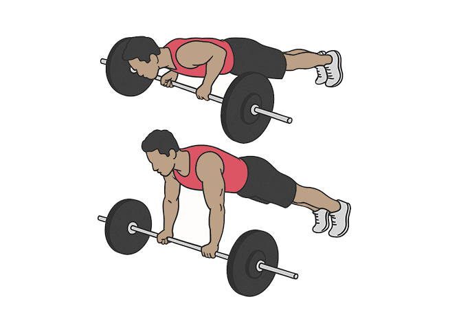 Barbell push-ups