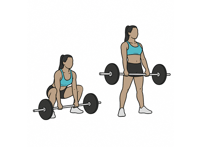 Barbell sumo deadlift