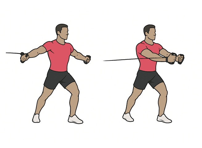 Standing cable crossover flyes