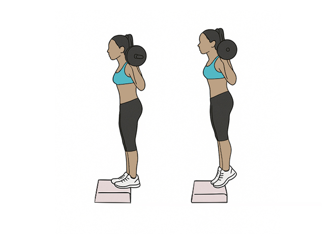 Standing barbell calf raise