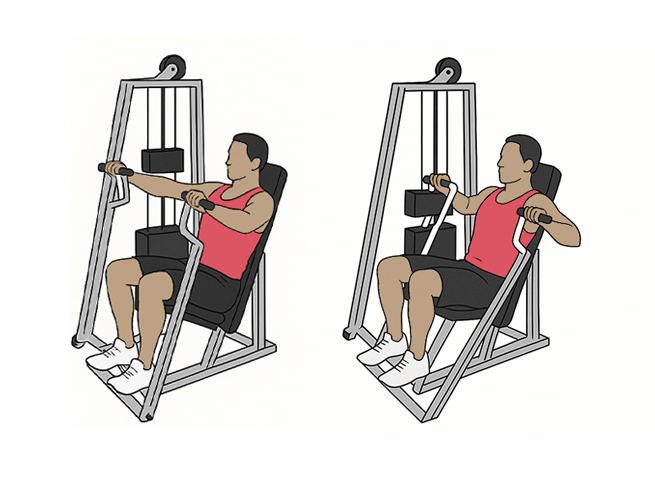 Seated chest press