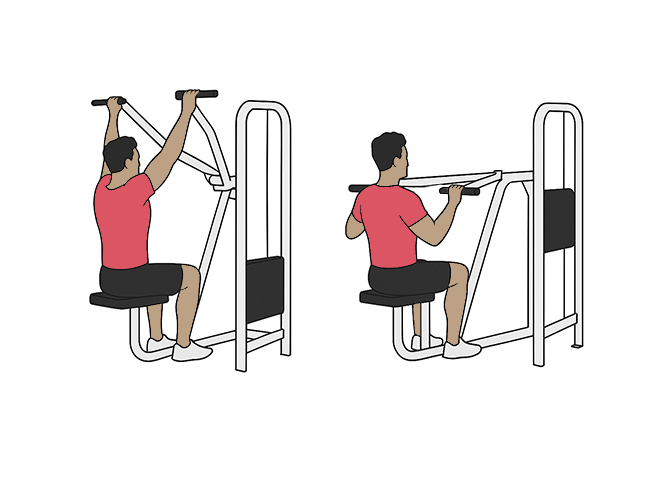 Chest pulldown machine