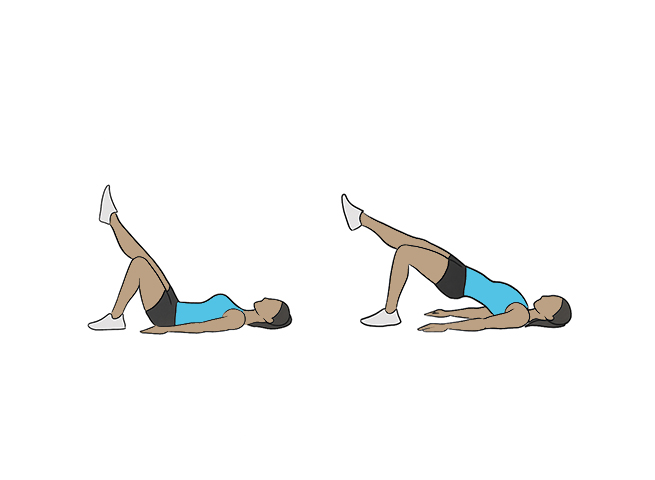 Single leg glute bridge