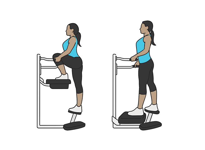 Glutes press on gravitron