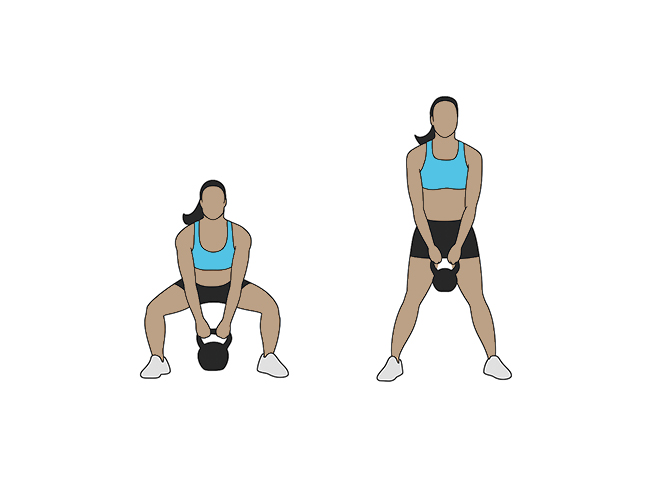 Kettlebell sumo deadlift