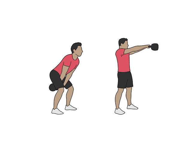 Kettlebell squat swings