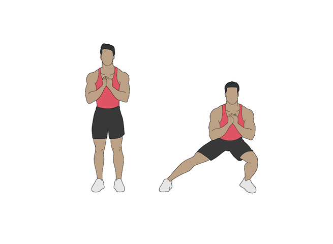 Lateral lunges