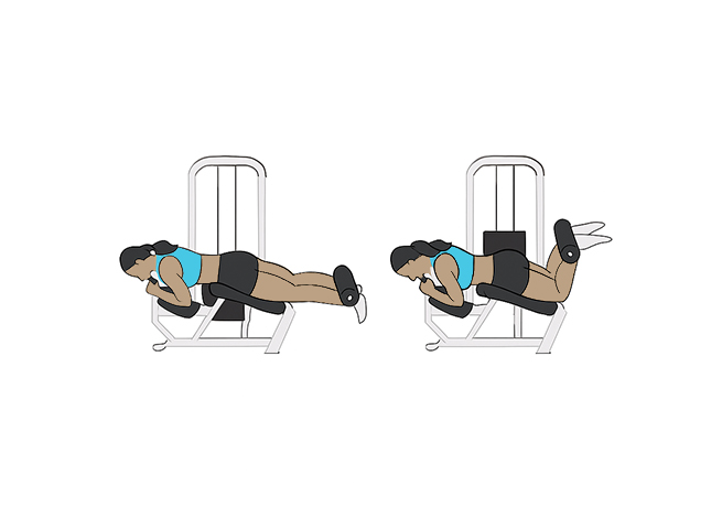 Lying leg curls