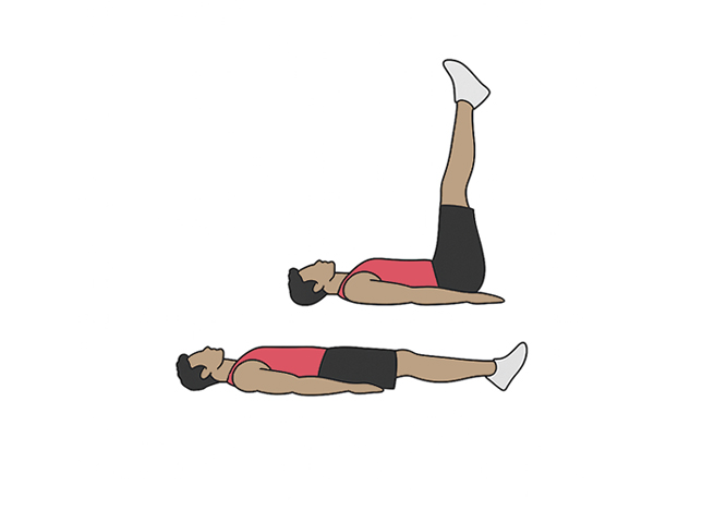 Lying leg raises