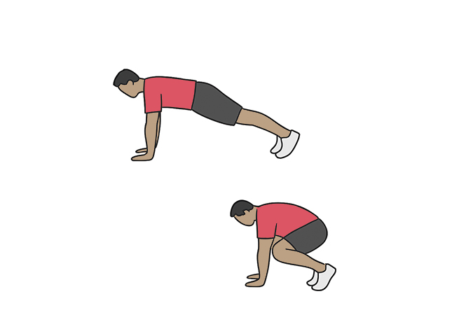 Mountain climbers side to side