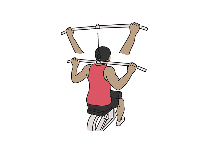Pulldown behind the neck
