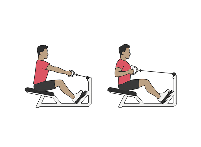 One arm seated cable back rows