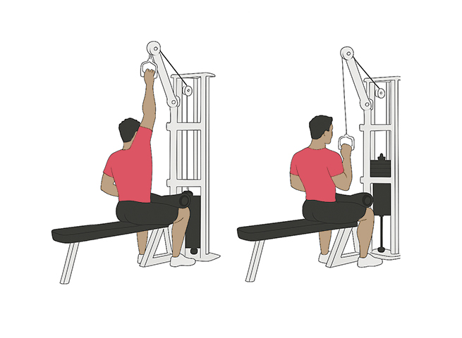 Single arm chest pulldown