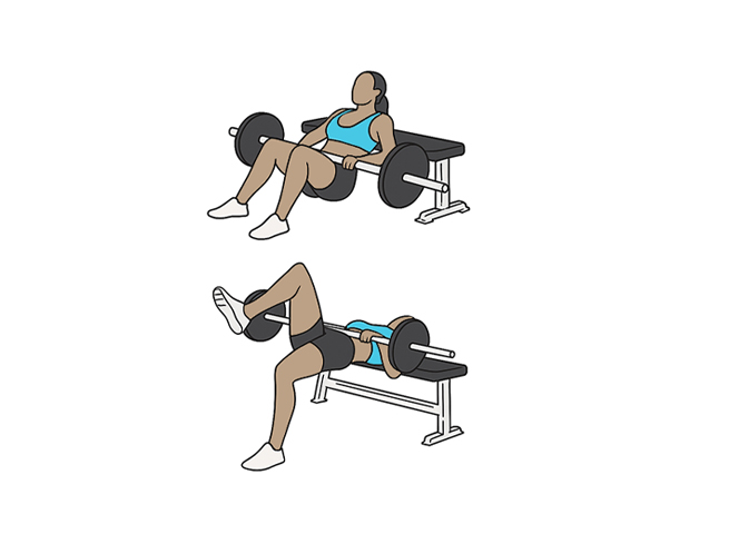 Single leg barbell hip thrust