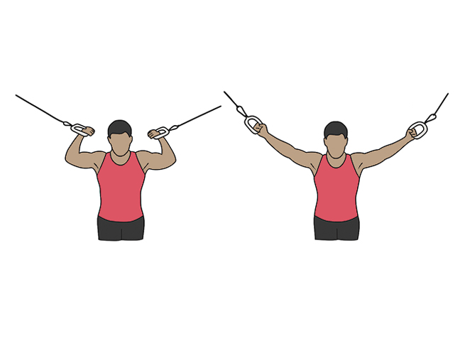Overhead cable curl