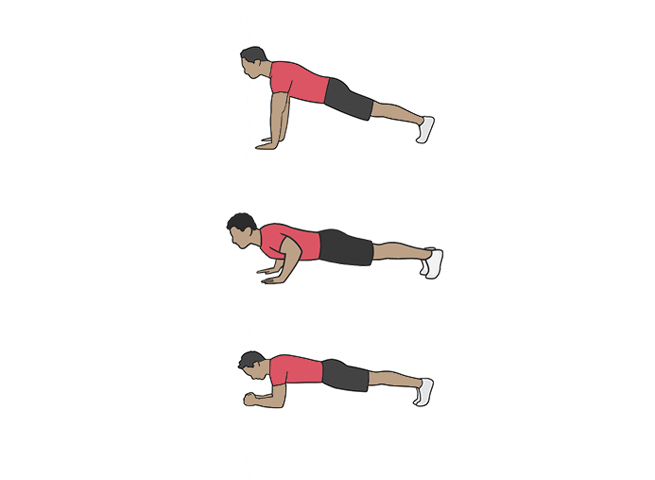 Push-up to plank