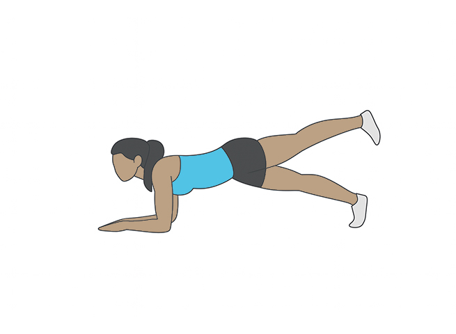 Plank leg raised