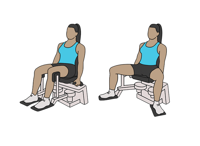 Seated abductor machine