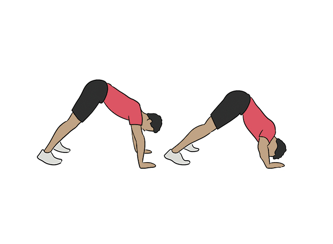 Bodyweight shoulder presses / push-ups