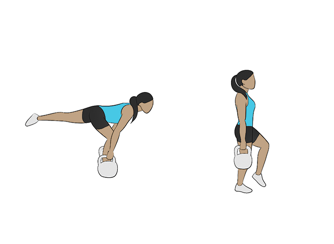Kettlebell single leg deadlift