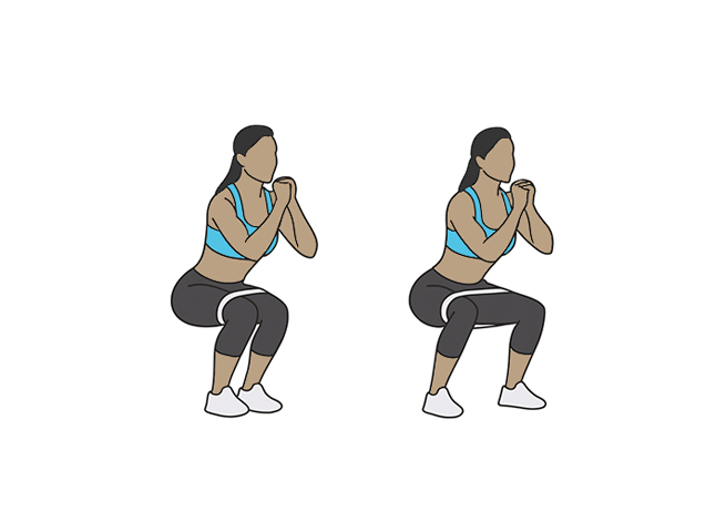 Squat lateral walk