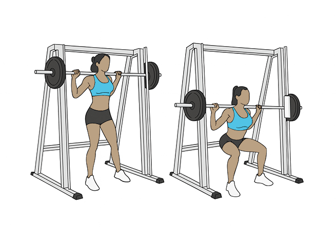 Smith machine squats