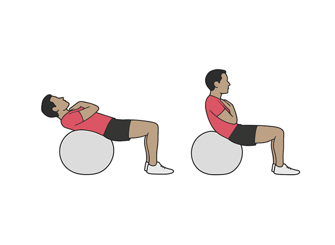 Swiss ball crunch