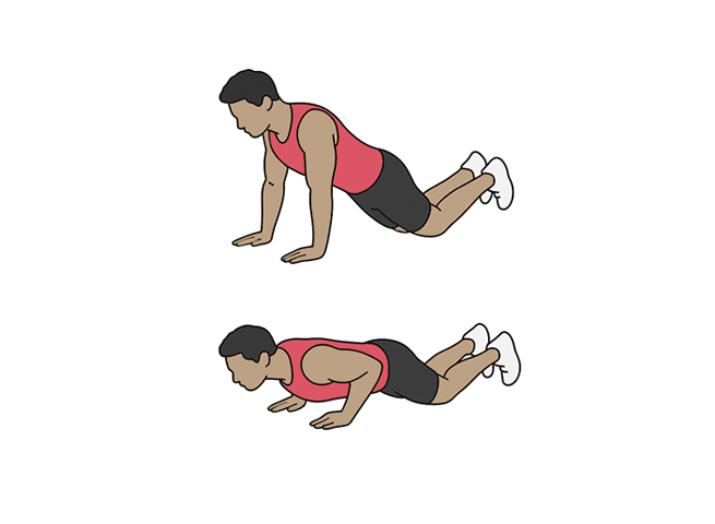 Triceps knee push-ups