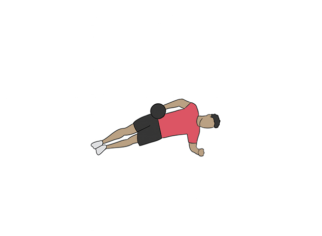 Weighted side plank