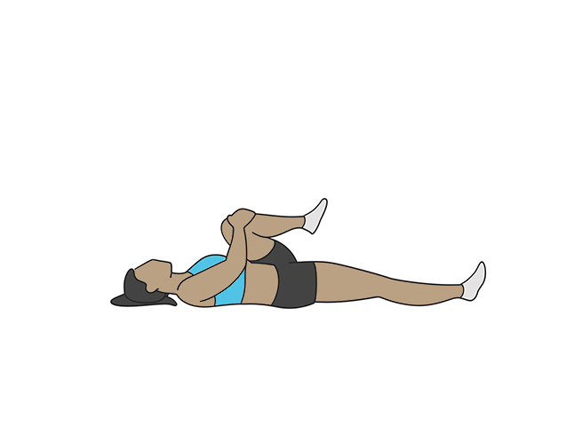 Single leg wind relieving pose