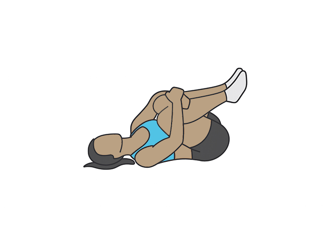 Wind relieving pose