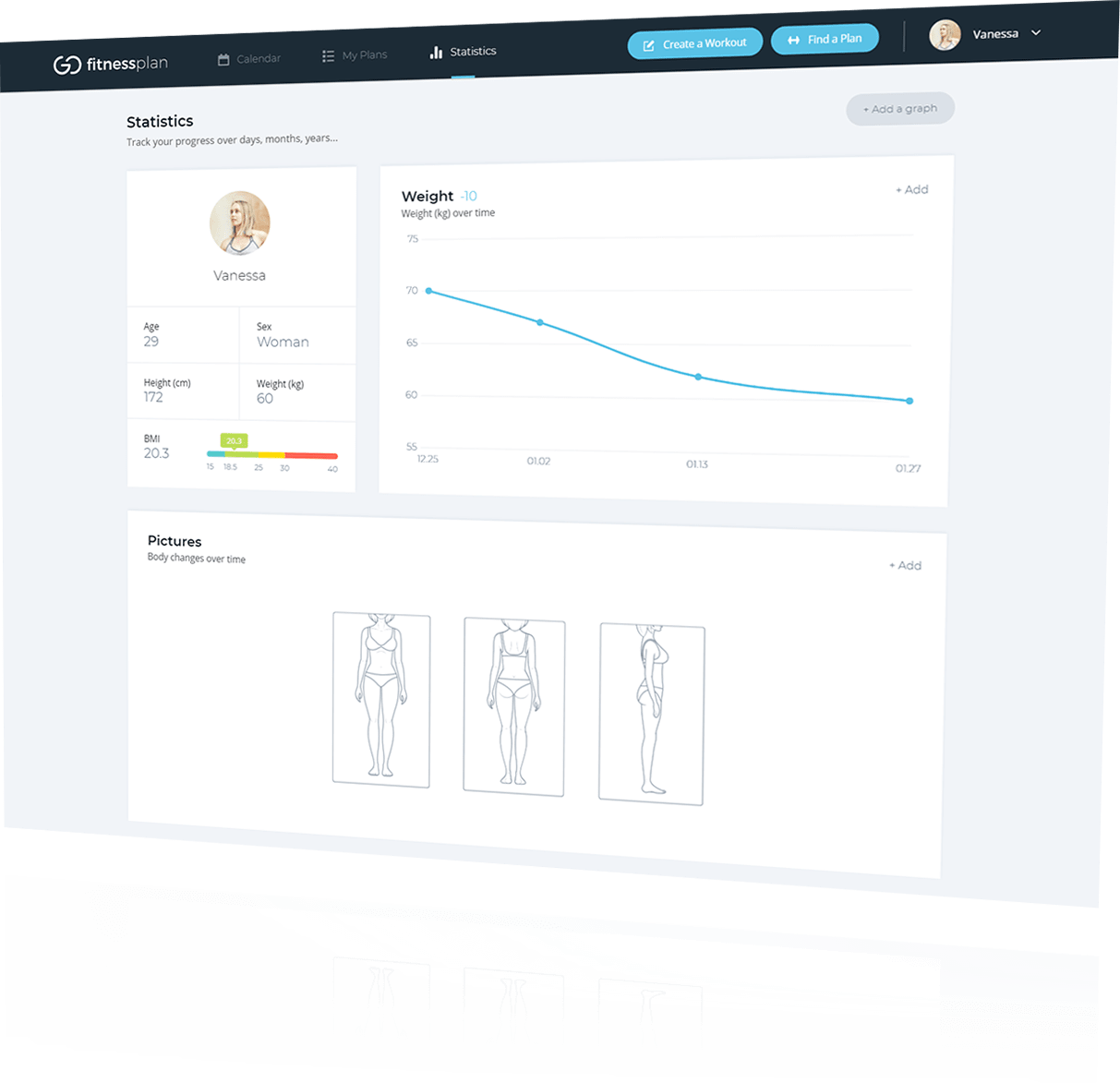 Statistics screen